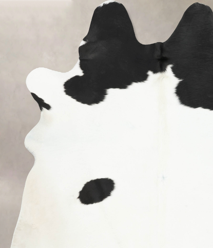 Black and White X-Large Brazilian Cowhide Rug 7'7"H x 6'4"W #B16215 by Hudson Hides