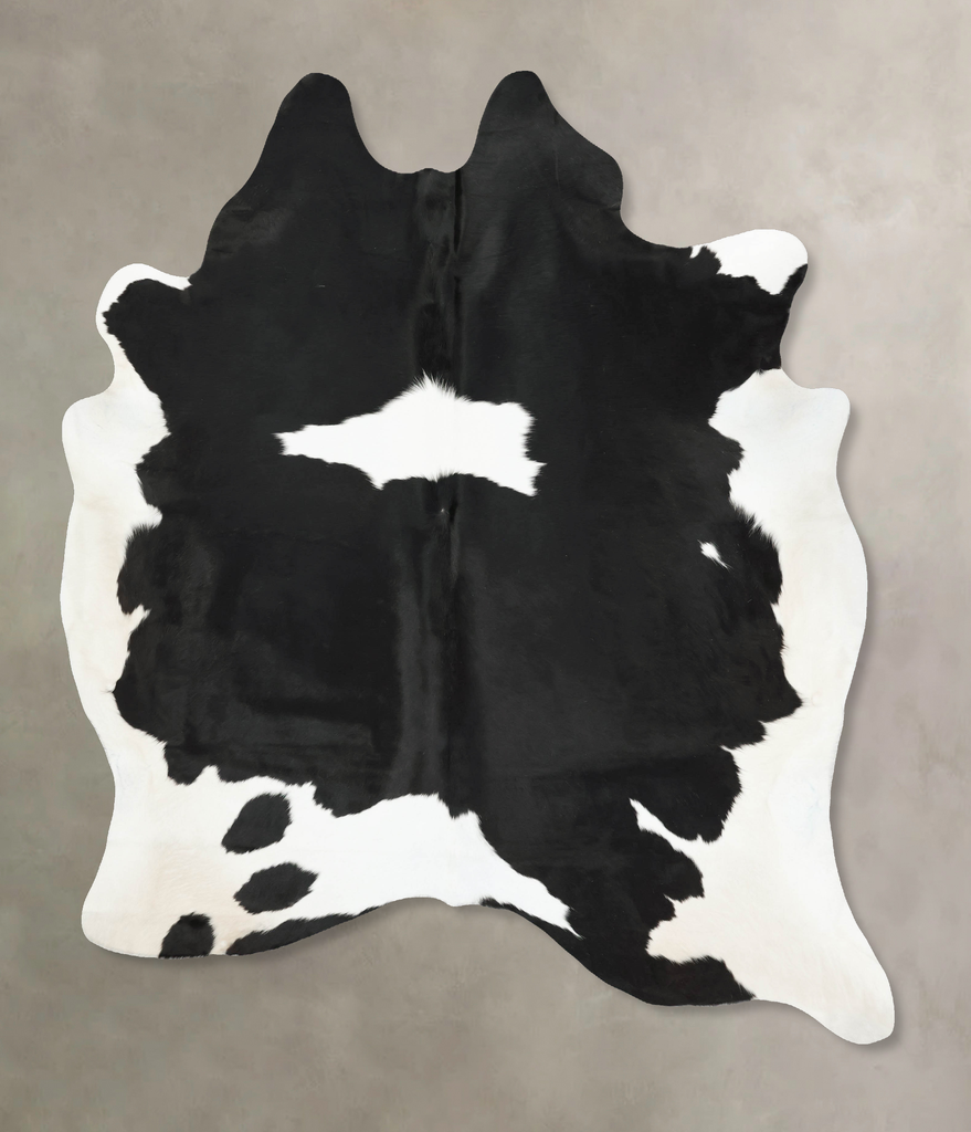 Black and White XX-Large Brazilian Cowhide Rug 8'10"H x 7'2"W #B16216 by Hudson Hides