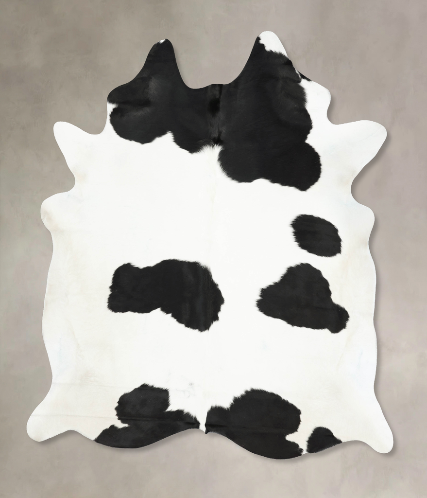 Black and White XX-Large Brazilian Cowhide Rug 8'5"H x 7'1"W #B16218 by Hudson Hides