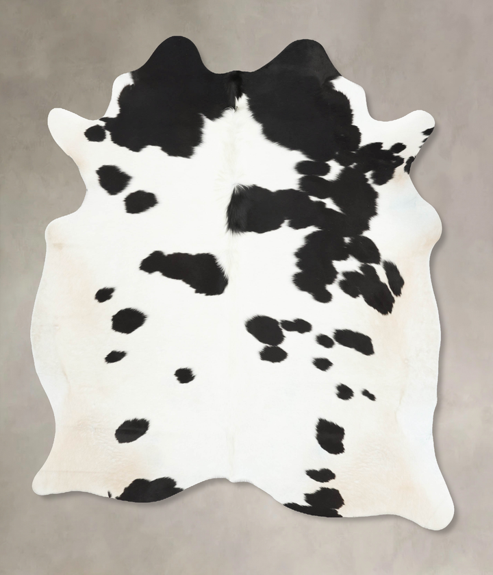 Black and White X-Large Brazilian Cowhide Rug 7'9"H x 6'4"W #B16219 by Hudson Hides