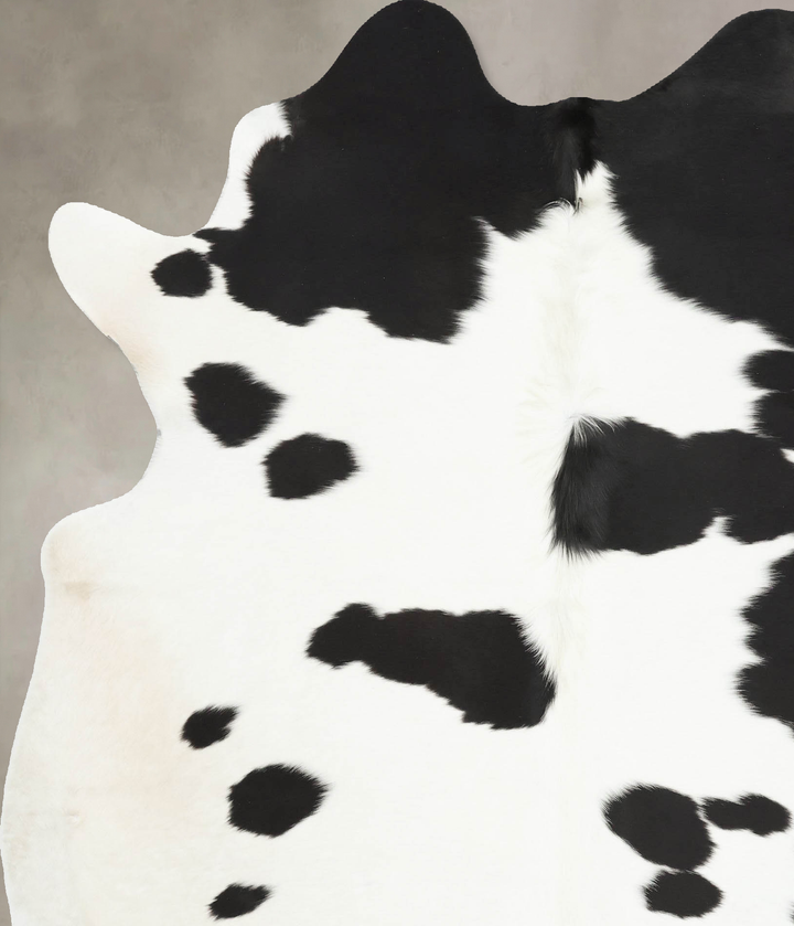 Black and White X-Large Brazilian Cowhide Rug 7'9"H x 6'4"W #B16219 by Hudson Hides