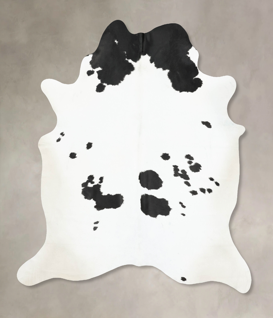 Black and White XX-Large Brazilian Cowhide Rug 8'6"H x 6'9"W #B16222 by Hudson Hides