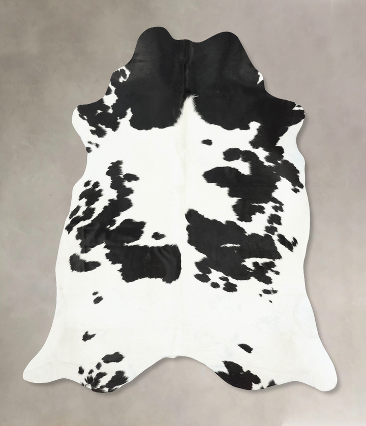 Black and White XX-Large Brazilian Cowhide Rug 8'0"H x 7'1"W #B16224 by Hudson Hides