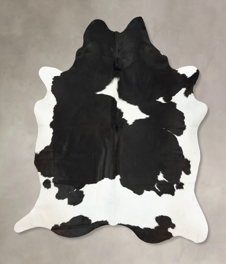 Black and White XX-Large Brazilian Cowhide Rug 8'6"H x 7'1"W #B16225 by Hudson Hides
