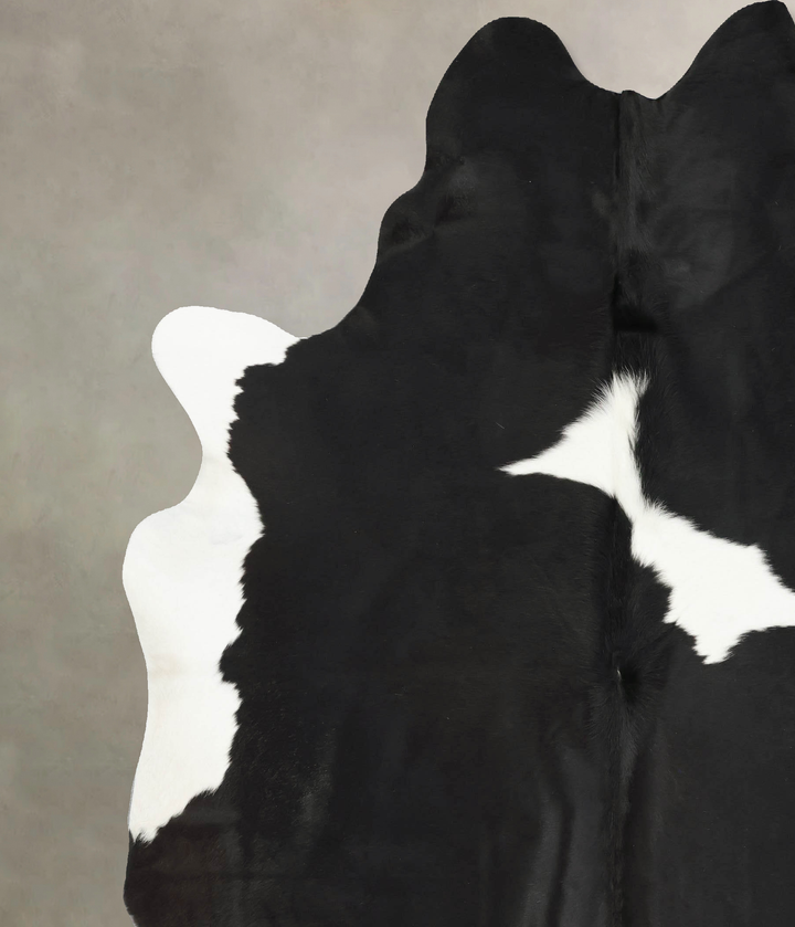 Black and White XX-Large Brazilian Cowhide Rug 8'6"H x 7'1"W #B16225 by Hudson Hides