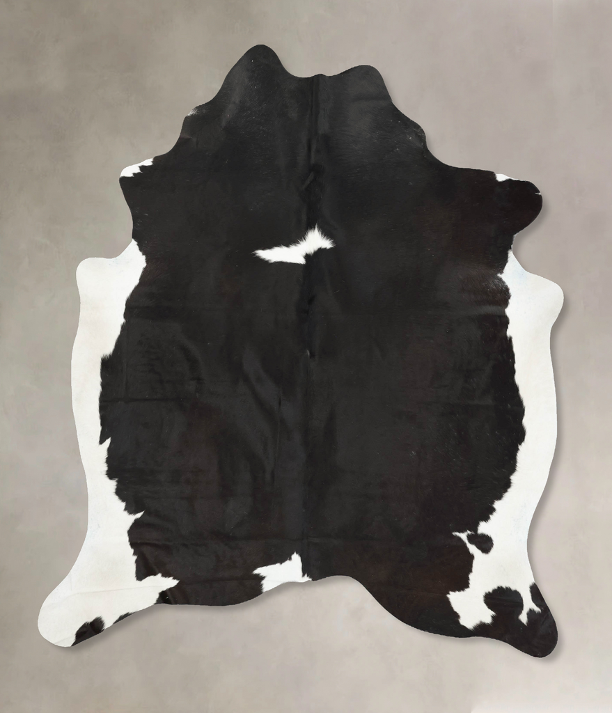 Black and White X-Large Brazilian Cowhide Rug 7'10"H x 6'5"W #B16226 by Hudson Hides