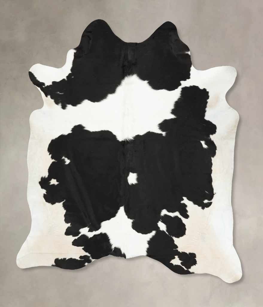 Black and White XX-Large Brazilian Cowhide Rug 8'7"H x 7'6"W #B16228 by Hudson Hides