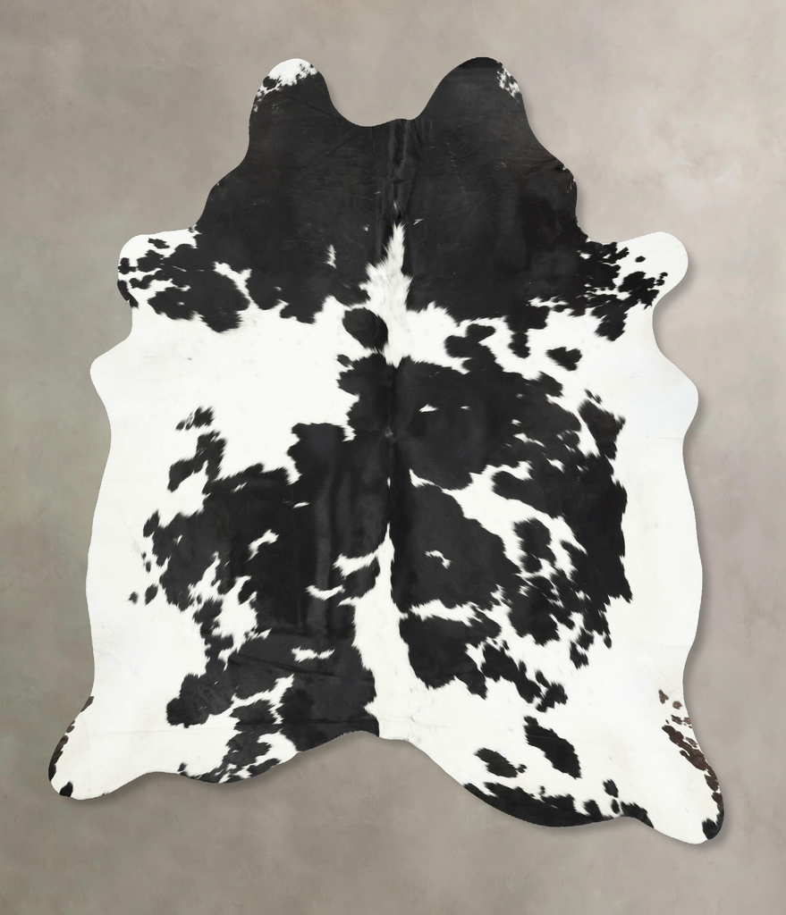Black and White XX-Large Brazilian Cowhide Rug 8'1"H x 6'5"W #B16230 by Hudson Hides