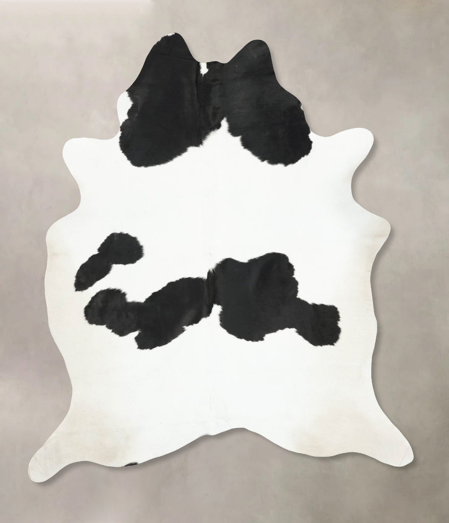 Black and White XX-Large Brazilian Cowhide Rug 8'10"H x 7'2"W #B16231 by Hudson Hides
