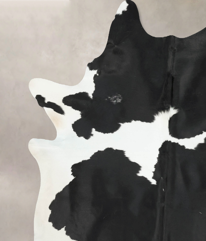 Black and White XX-Large Brazilian Cowhide Rug 7'10"H x 6'7"W #B16232 by Hudson Hides