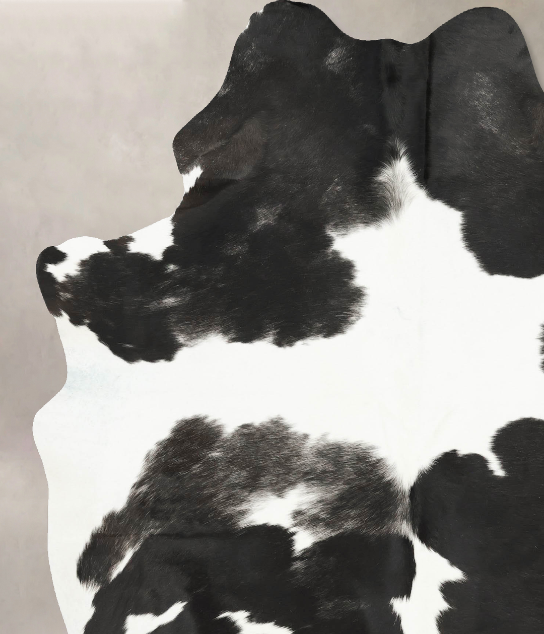 Black and White X-Large Brazilian Cowhide Rug 8'0"H x 5'10"W #B16233 b