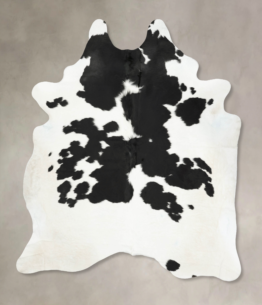 Black and White XX-Large Brazilian Cowhide Rug 8'10"H x 7'5"W #B16234 by Hudson Hides