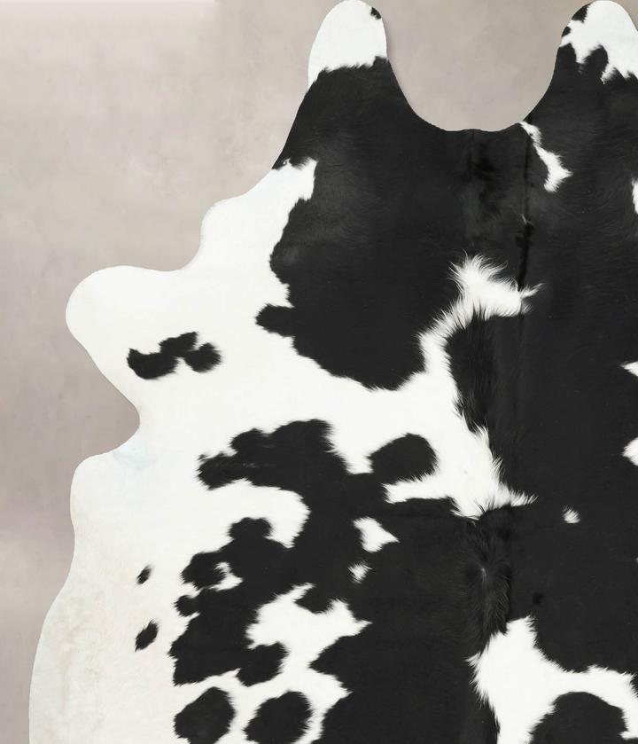 Black and White XX-Large Brazilian Cowhide Rug 8'10"H x 7'5"W #B16234 by Hudson Hides