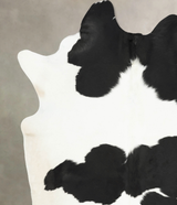 Black and White XX-Large Brazilian Cowhide Rug 8'5"H x 7'2"W #B16236 by Hudson Hides