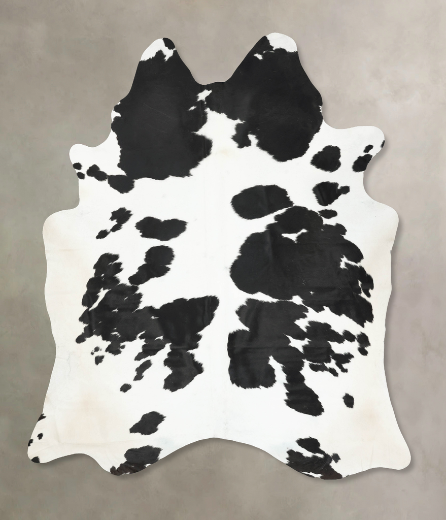 Black and White XX-Large Brazilian Cowhide Rug 9'3"H x 7'6"W #B16239 by Hudson Hides