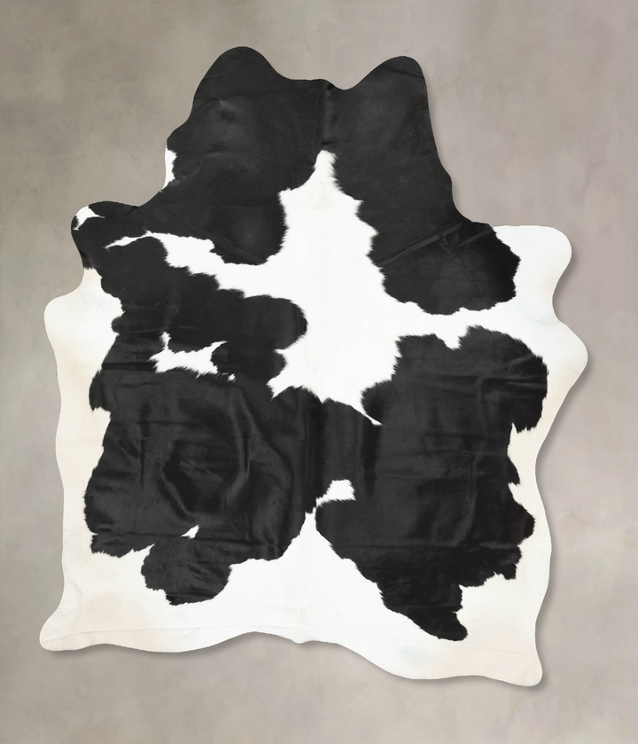 Black and White XX-Large Brazilian Cowhide Rug 8'6"H x 6'8"W #B16240 by Hudson Hides