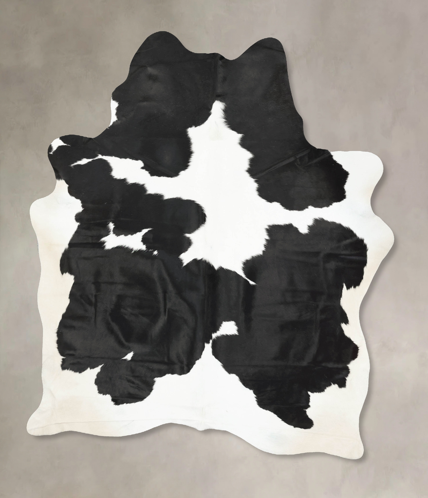 Black and White XX-Large Brazilian Cowhide Rug 8'6"H x 6'8"W #B16240 by Hudson Hides