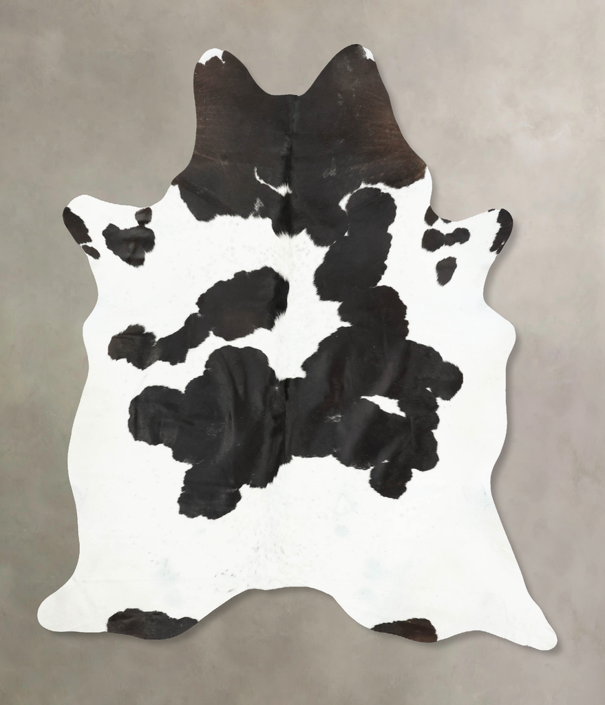 Black and White XX-Large Brazilian Cowhide Rug 8'0"H x 6'10"W #B16241 by Hudson Hides