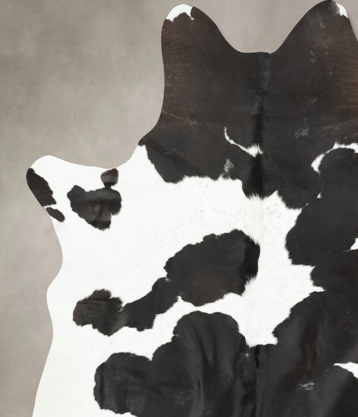 Black and White XX-Large Brazilian Cowhide Rug 8'0"H x 6'10"W #B16241 by Hudson Hides