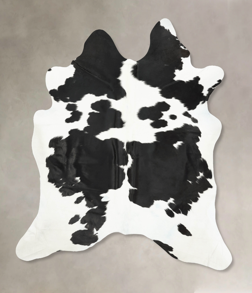 Black and White XX-Large Brazilian Cowhide Rug 8'2"H x 6'9"W #B16242 by Hudson Hides