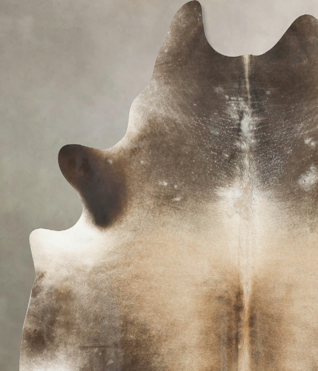 Grey with Beige XX-Large Brazilian Cowhide Rug 8'4"H x 6'11"W #B16244 