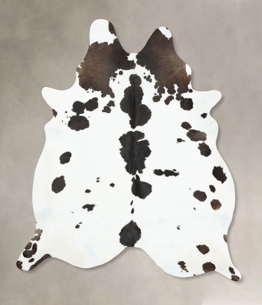 Chocolate and White XX-Large Brazilian Cowhide Rug 8'8"H x 6'11"W #B16245 by Hudson Hides
