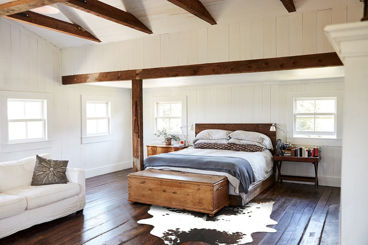 Chocolate and White XX-Large Brazilian Cowhide Rug 7'11"H x 6'5"W #B16246 by Hudson Hides