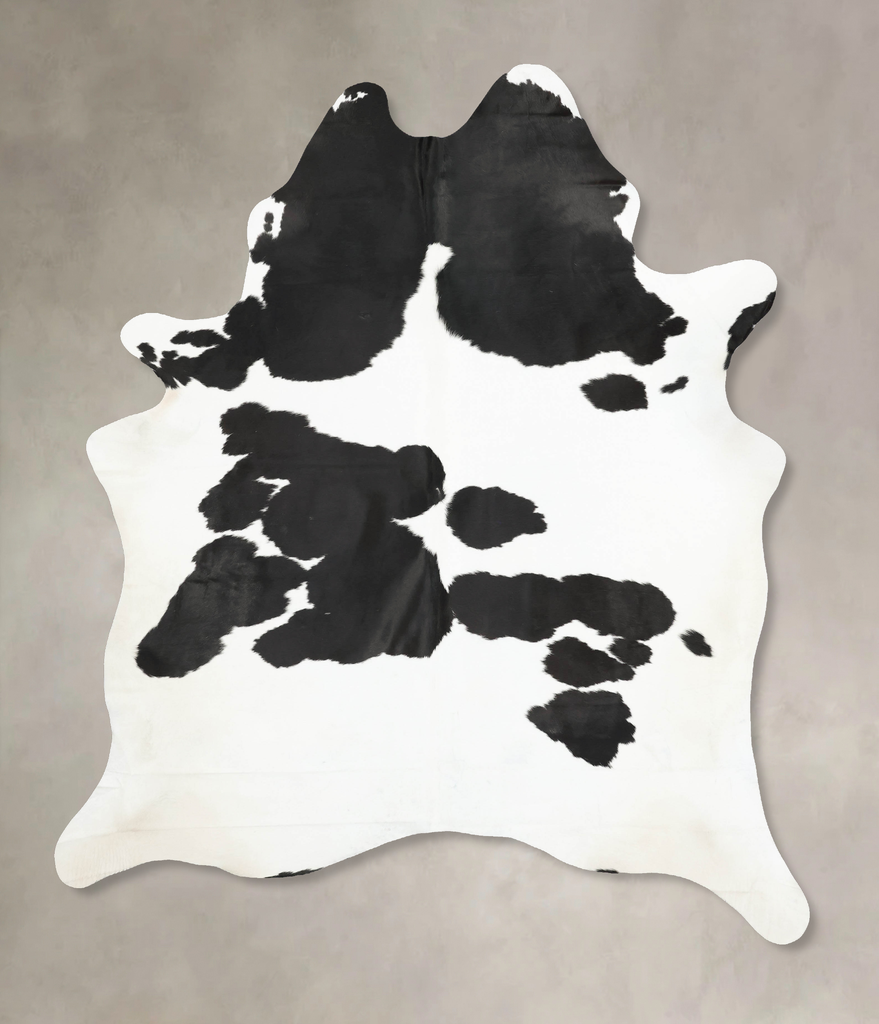 Black and White XX-Large Brazilian Cowhide Rug 9'5"H x 7'1"W #B16251 by Hudson Hides