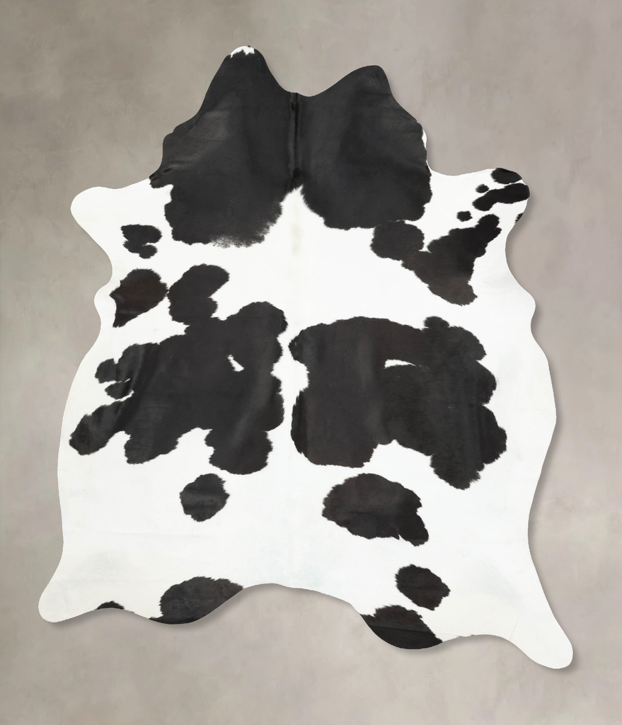 Black and White XX-Large Brazilian Cowhide Rug 8'11"H x 6'10"W #B16252 by Hudson Hides