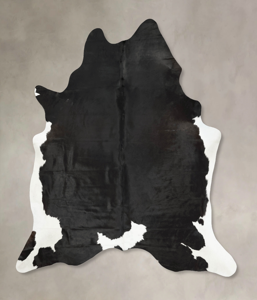 Black and White XX-Large Brazilian Cowhide Rug 9'0"H x 7'5"W #B16253 by Hudson Hides