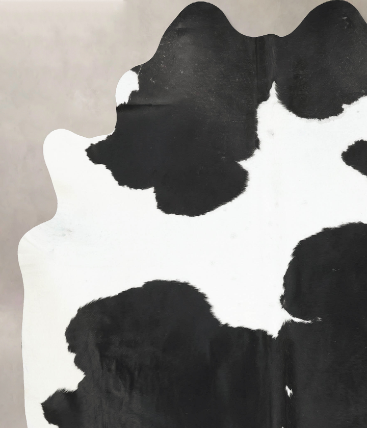 Black and White XX-Large Brazilian Cowhide Rug 8'3"H x 6'11"W #B16260 by Hudson Hides