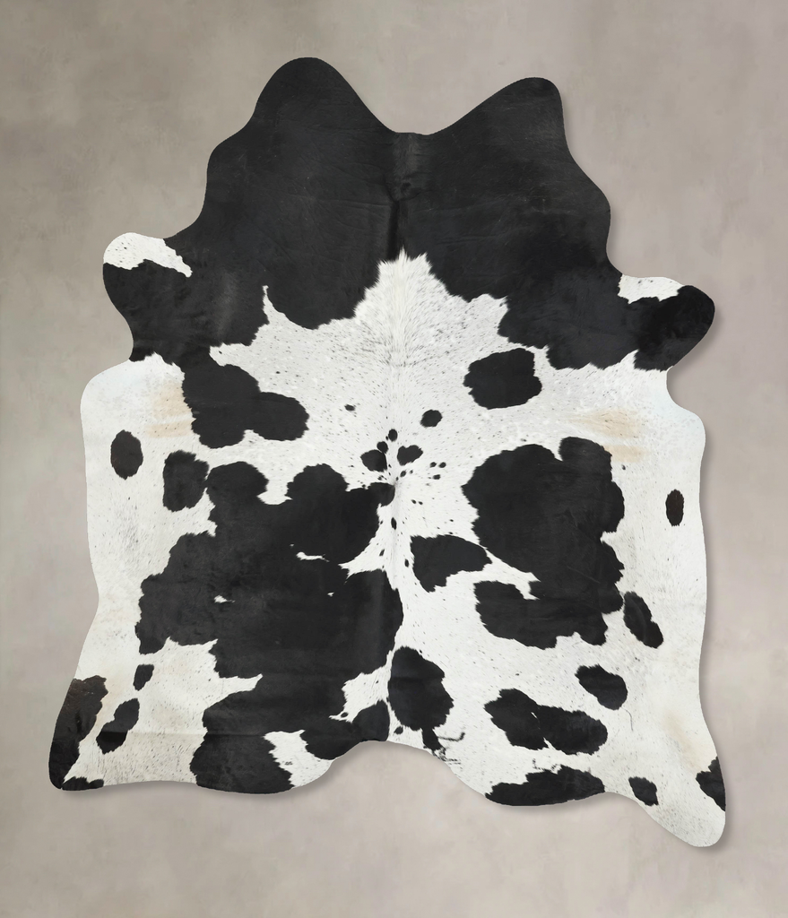 Black and White XX-Large Brazilian Cowhide Rug 8'6"H x 6'8"W #B16261 by Hudson Hides