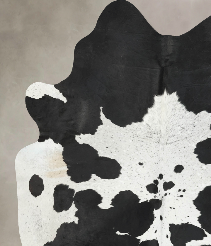 Black and White XX-Large Brazilian Cowhide Rug 8'6"H x 6'8"W #B16261 by Hudson Hides