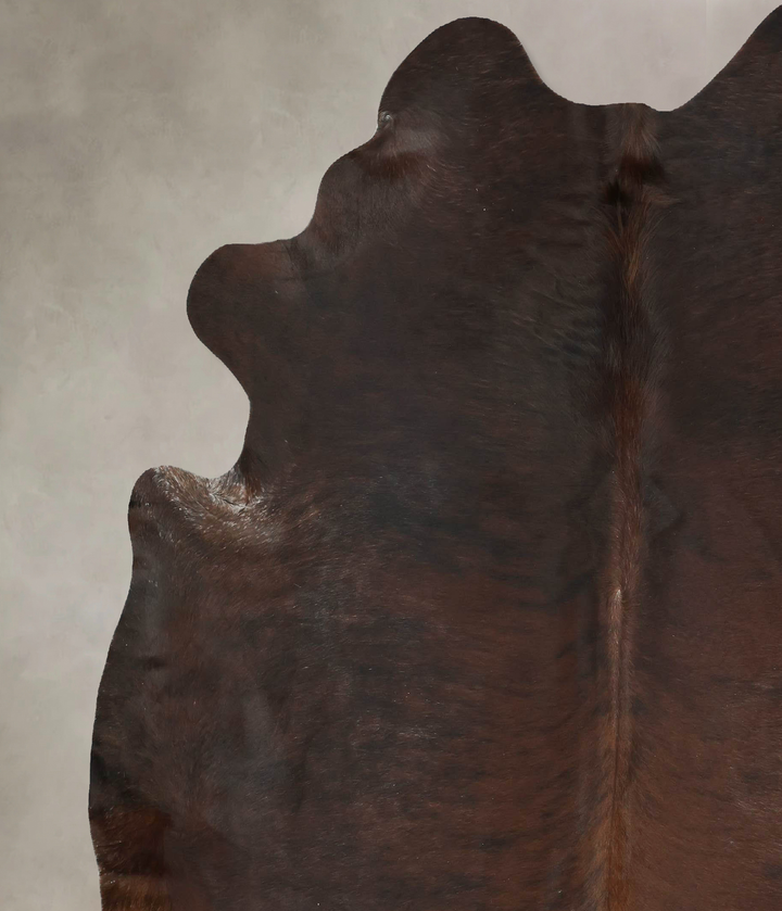 Dark Brindle XX-Large Brazilian Cowhide Rug 7'11"H x 7'2"W #B16265 by Hudson Hides