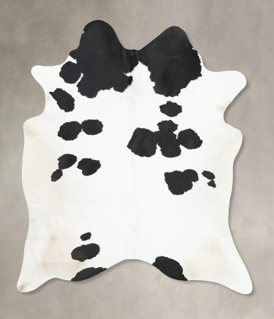 Black and White X-Large Brazilian Cowhide Rug 7'5"H x 6'1"W #B16269 by Hudson Hides