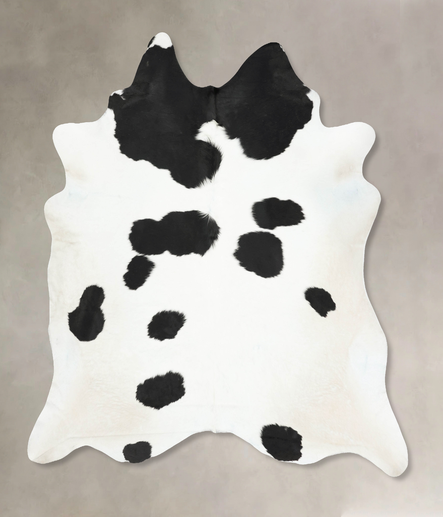 Black and White XX-Large Brazilian Cowhide Rug 9'0"H x 7'7"W #B16270 by Hudson Hides