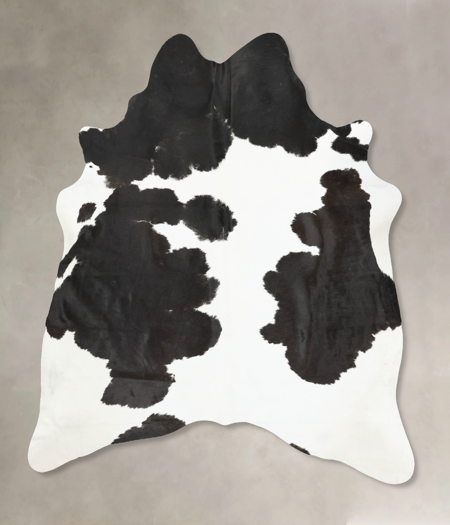 Black and White XX-Large Brazilian Cowhide Rug 8'1"H x 6'9"W #B16272 by Hudson Hides