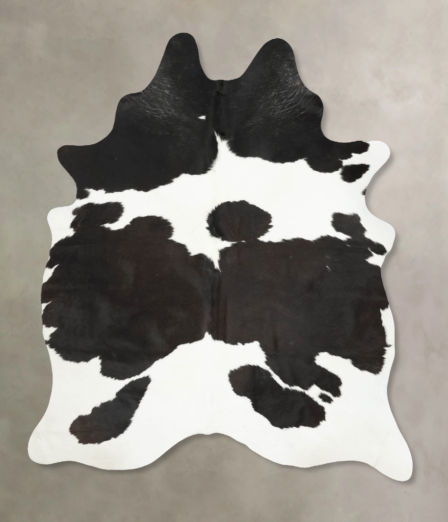 Black and White X-Large Brazilian Cowhide Rug 7'10"H x 6'1"W #B16275 by Hudson Hides