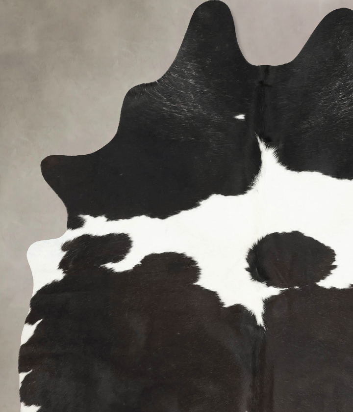 Black and White X-Large Brazilian Cowhide Rug 7'10"H x 6'1"W #B16275 by Hudson Hides