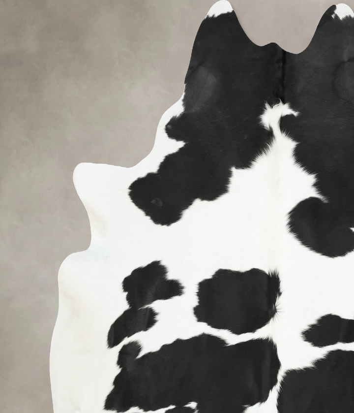 Black and White XX-Large Brazilian Cowhide Rug 8'5"H x 7'5"W #B16276 by Hudson Hides