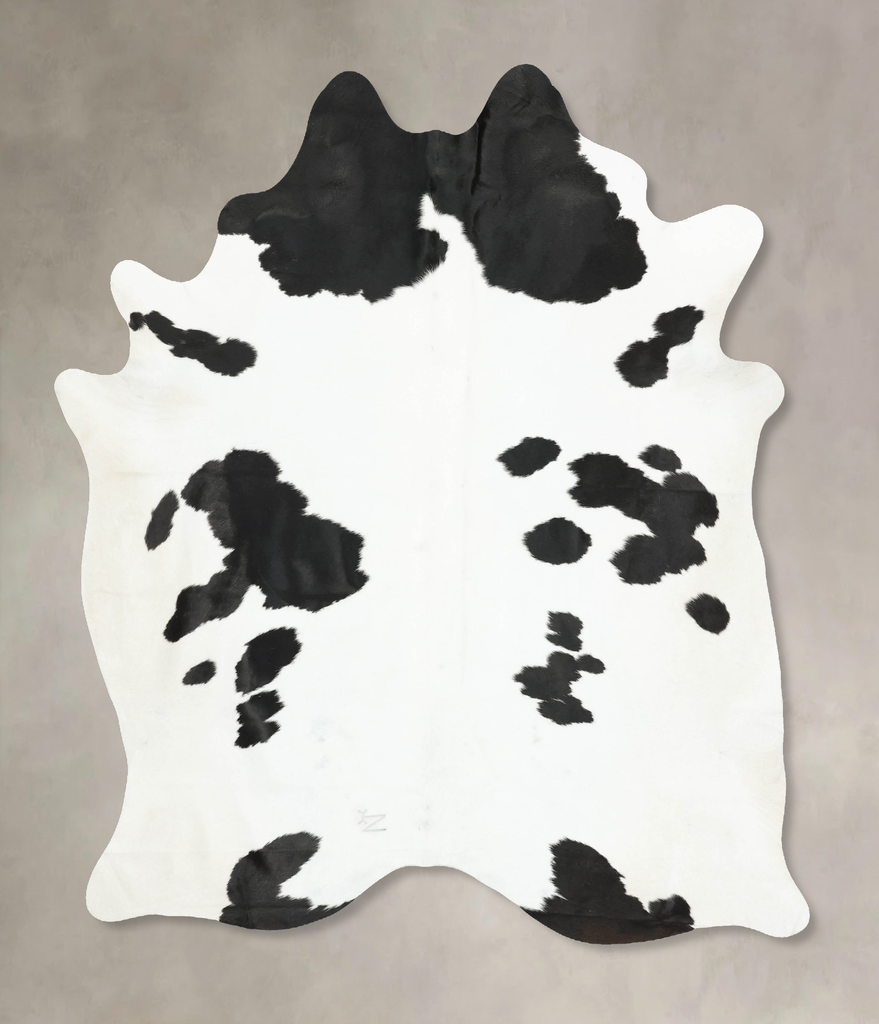 Black and White XX-Large Brazilian Cowhide Rug 8'5"H x 6'4"W #B16277 by Hudson Hides