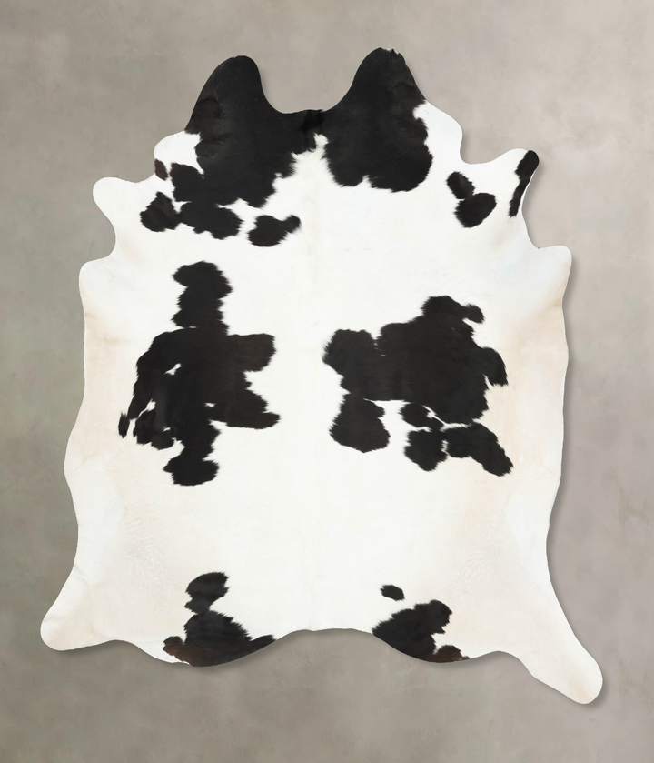 Black and White XX-Large Brazilian Cowhide Rug 9'0"H x 7'8"W #B16279 by Hudson Hides
