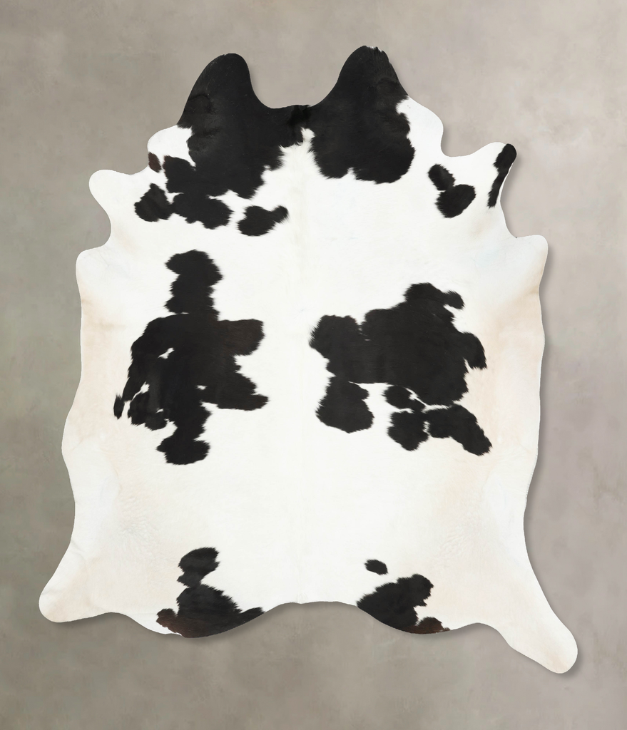 Black and White XX-Large Brazilian Cowhide Rug 9'0"H x 7'8"W #B16279 by Hudson Hides
