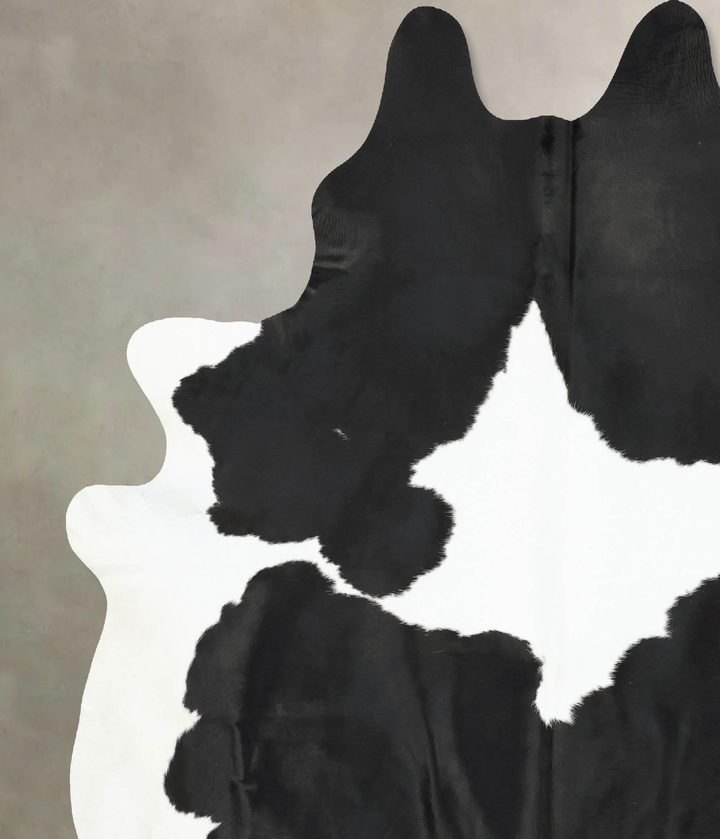 Black and White XX-Large Brazilian Cowhide Rug 8'9"H x 7'1"W #B16281 by Hudson Hides