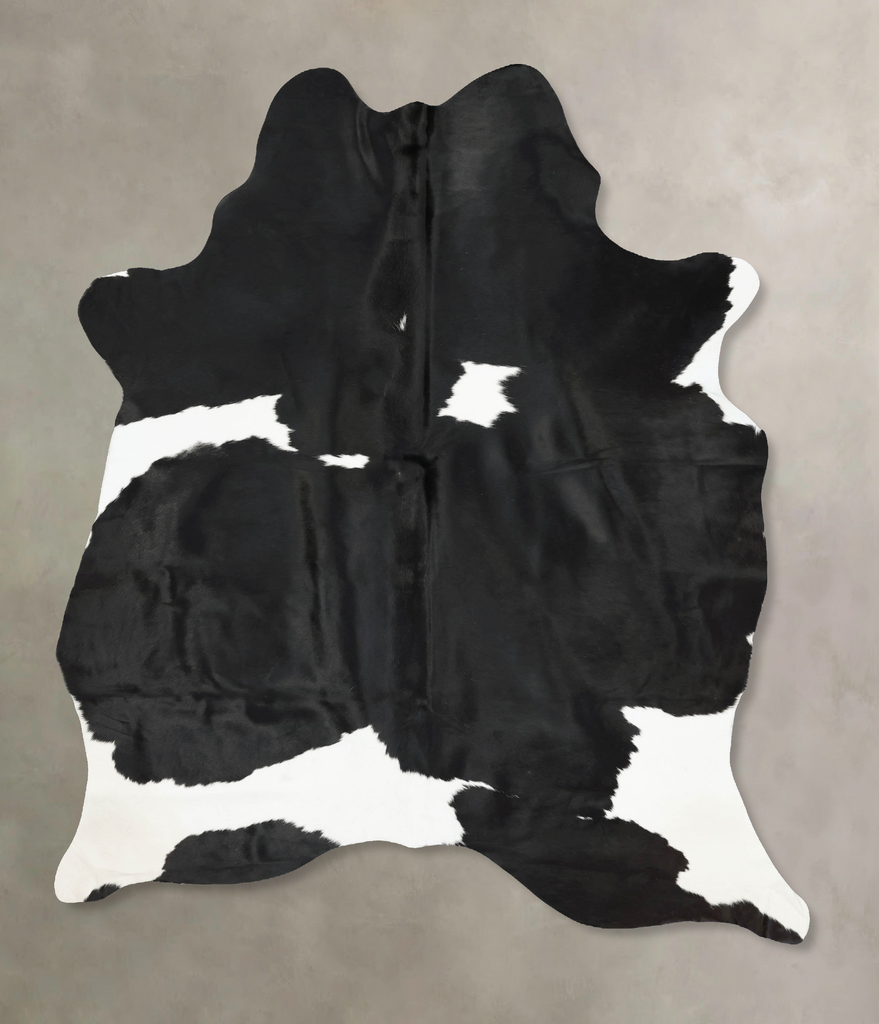 Black and White XX-Large Brazilian Cowhide Rug 8'6"H x 6'3"W #B16282 by Hudson Hides