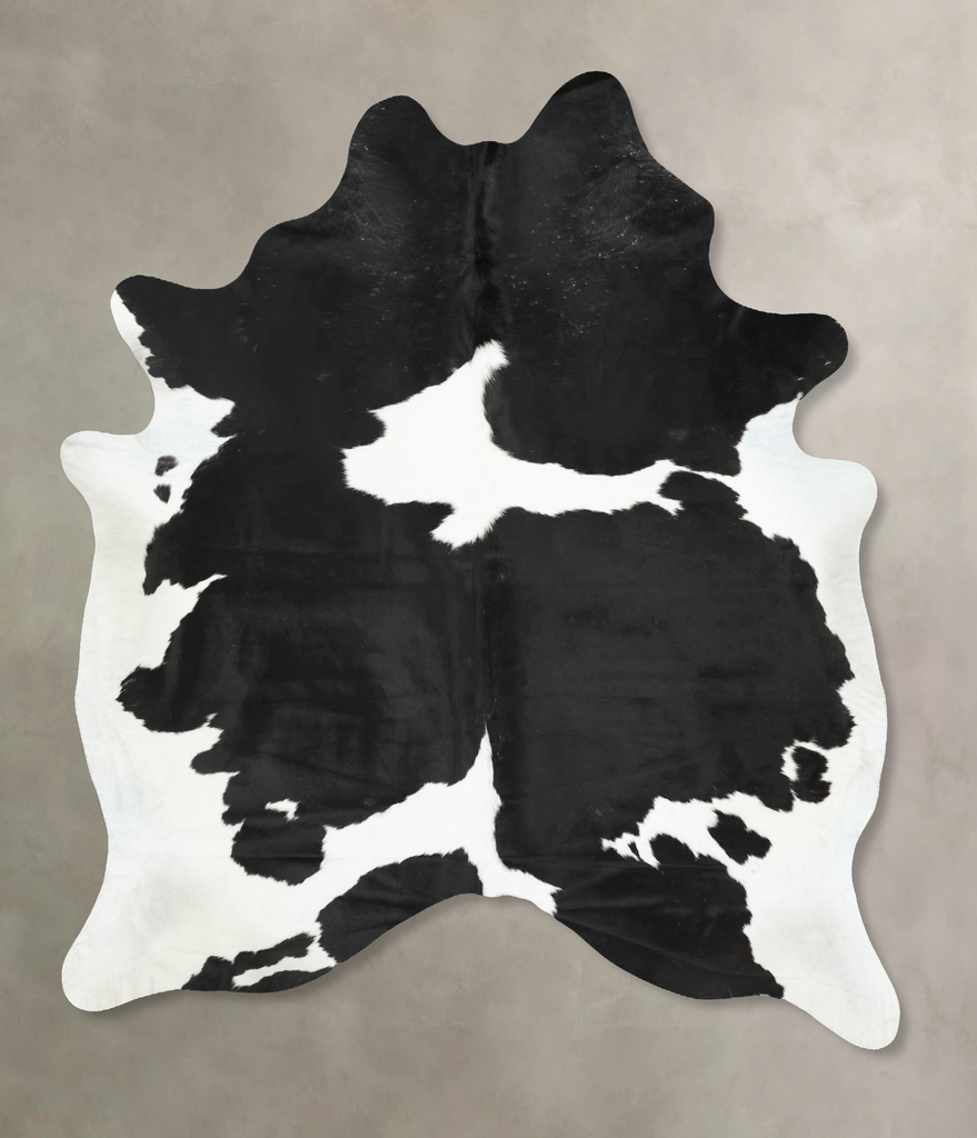 Black and White XX-Large Brazilian Cowhide Rug 8'9"H x 6'11"W #B16283 by Hudson Hides