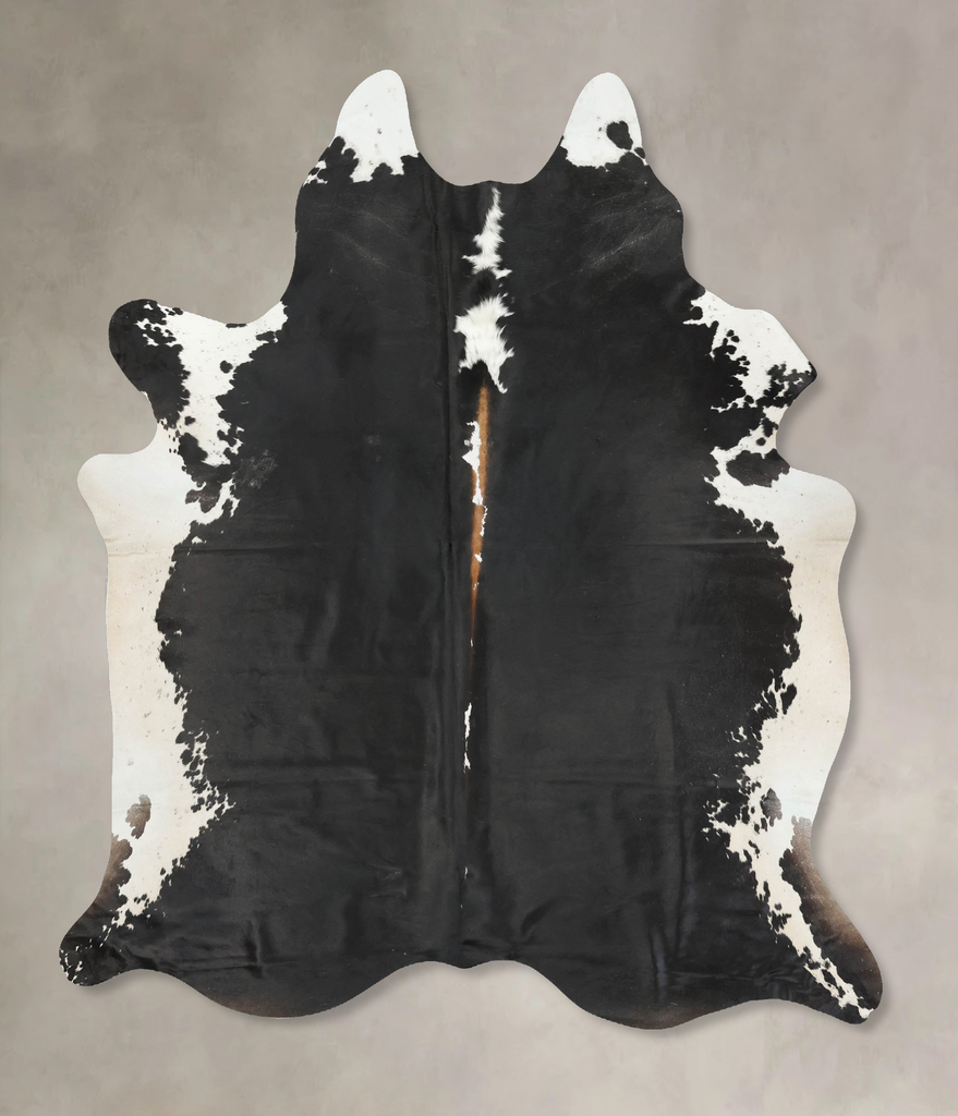 Black and White XX-Large Brazilian Cowhide Rug 8'3"H x 6'10"W #B16284 by Hudson Hides