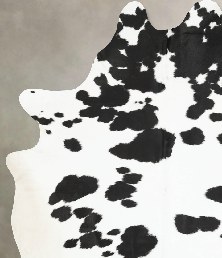 Black and White XX-Large Brazilian Cowhide Rug 8'11"H x 7'0"W #B16285 by Hudson Hides