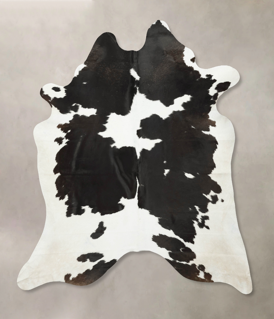 Black and White XX-Large Brazilian Cowhide Rug 8'2"H x 6'6"W #B16293 by Hudson Hides