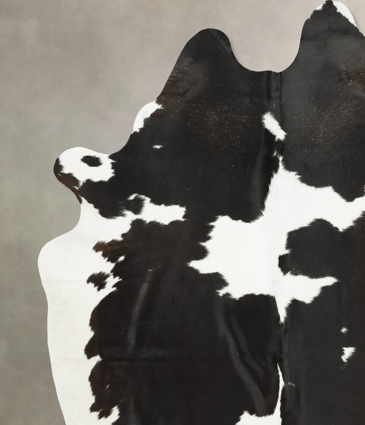 Black and White XX-Large Brazilian Cowhide Rug 8'2"H x 6'6"W #B16293 by Hudson Hides